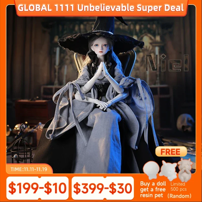 

New Arrival BJD Doll 1/4 Niel 41.5cm With Girl Body Fullset of Four Hands Special Shape Toys Resin Gifts Dolls