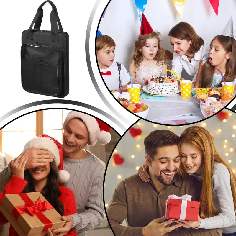 Держатель для книг-раскраски, портативная сумка для хранения плакатов, черный органайзер для хранения книг с рисунком, сумка для книг для плакатов, доска для рисования