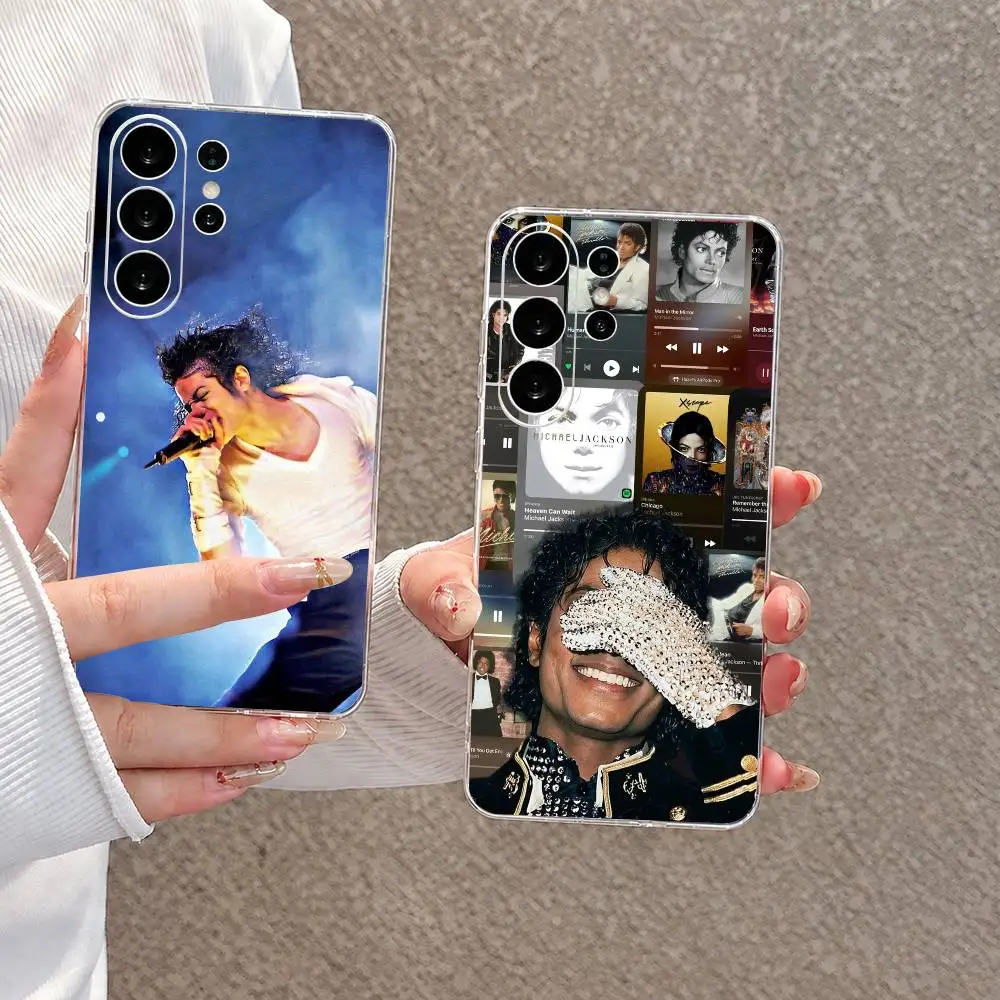 Pop M-Michael Jackson gift Phone Case For Samsung S25,S24,S21,S22,S23,S30,Ultra,S20,Plus,Fe Transparent Cover