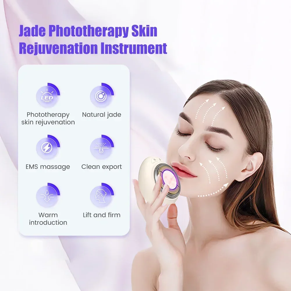 EMS LED Photon ลูกกลิ้งนวดหน้าความร้อน Micro-current Beauty Instrument Face Lift เครื่องนวดผิวกระชับอุปกรณ์ความงาม