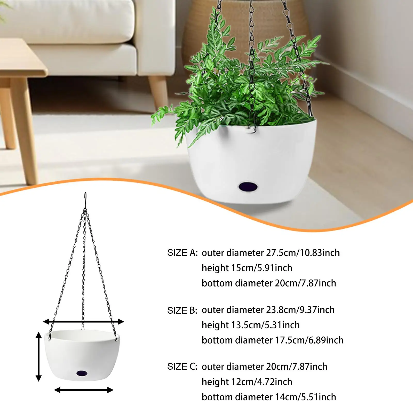 

Hanging Planter Decorative Plant Container for Indoor Outdoor Plants Hanging
