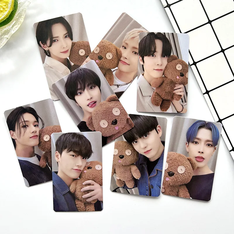 8pcs/set KPOP ATEEZ WM Lucky Card Bouncy LOMO Card High Quality HD Collectible Gift Photo Card K-pop Celebration Album Postcard