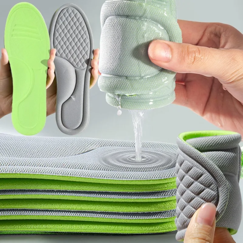 

1-5 пар спортивных стельок для обуви, 4D массажные мягкие дезодоранты, дышащие амортизирующие подушки, стельки для бега для мужчин и женщин