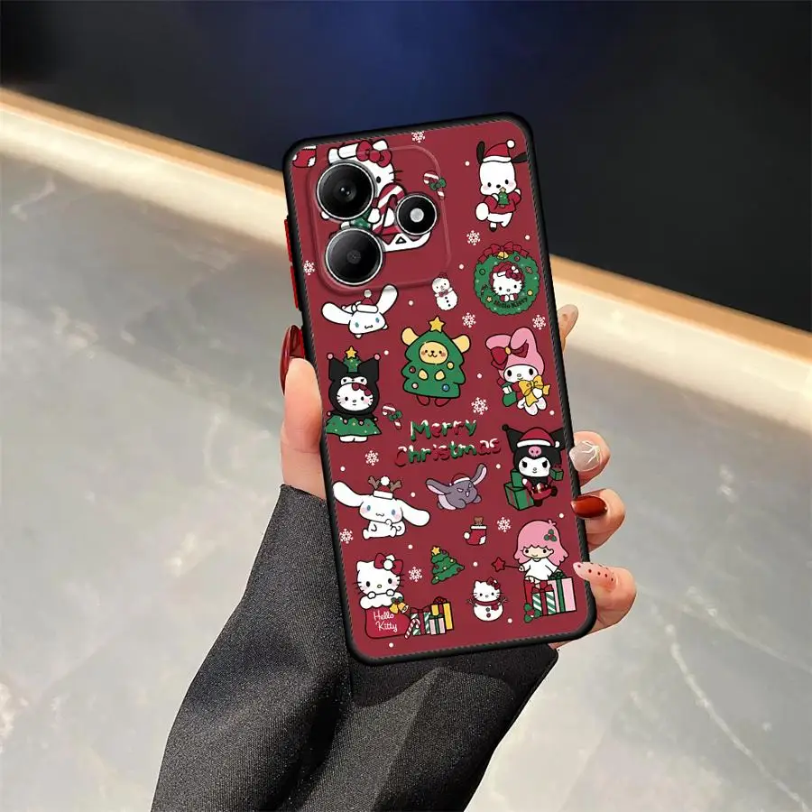 Xiaomi Redmi Note 14 Pro 11 12 13 Pro Plus 11s 10s 9s 12S用ソフトカバーケース クリスマス サンリオファミリー