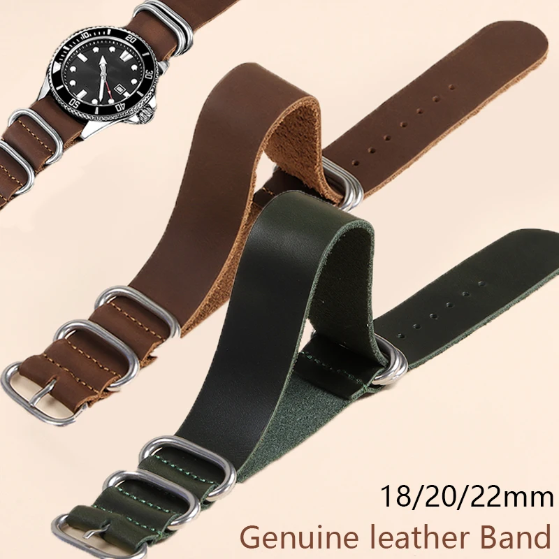 세이코 빈티지 소가죽 시계 밴드, 부드러운 가죽 스트랩, 오메가 팔찌 범용 교체 벨트, 18mm, 20mm, 22mm