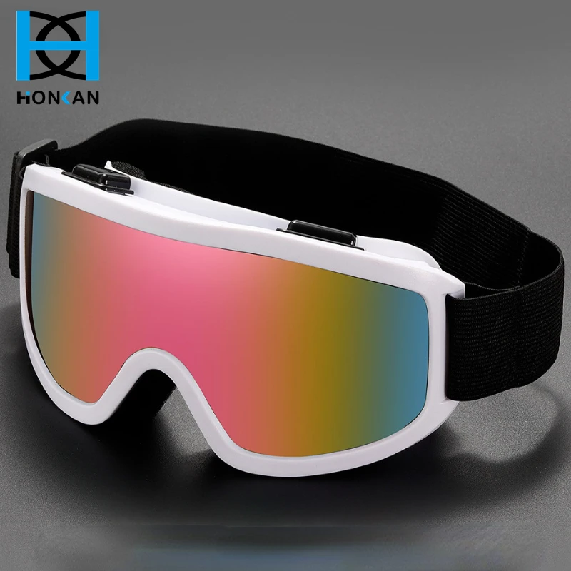 

Ski Snowboard Goggles Men Large Frame Colorful Lens Windproof Dustproof Eyeglasses Outdoor Sport Protective Glasses Women Skiing