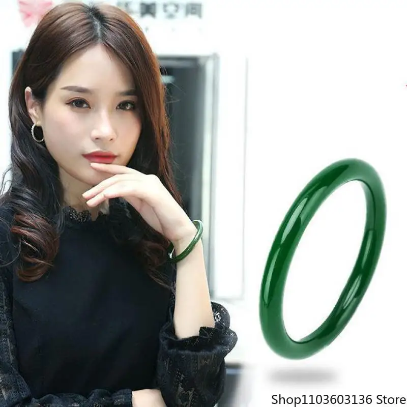 

Natural Green Jade Round Bangle Women Fine Jewelry Real Chinese Hetian White Jades Nephrite Thin Bangle Jadeite Bracelet Large
