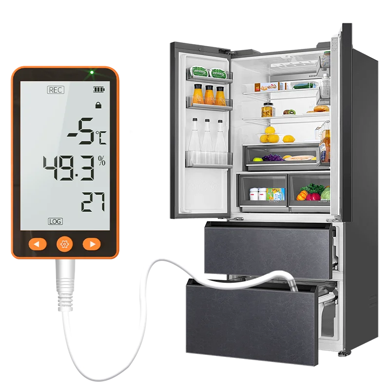 Aikesi GSP-80Pro LCD Data Logger USB Type-C รายงาน PDF อุณหภูมิและความชื้น Data Logger CE FCC ROHS ใบรับรอง