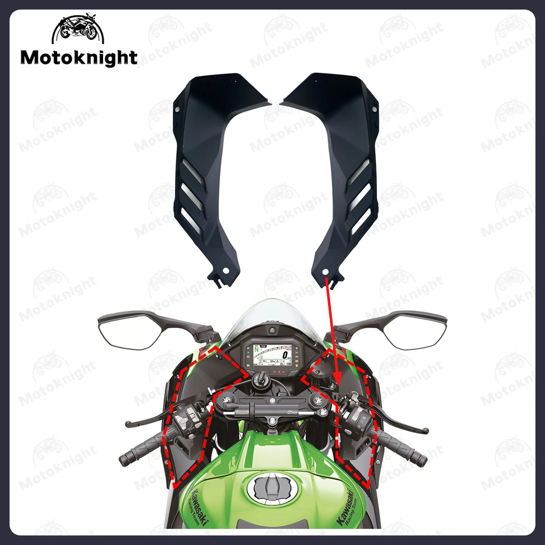 

Fit For KAWASAKI ZX10R 2021 2022 2023 2024 ABS Plastic Left Right Head Tube Cover Motorcycle Replacement Parts‌