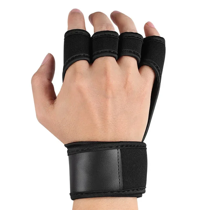 Adult Sports Fitness Gloves Pull-up Stretching Non-slip Booster Bands Wrist Protector Wristbands Wrist Strap Guard for Men Women