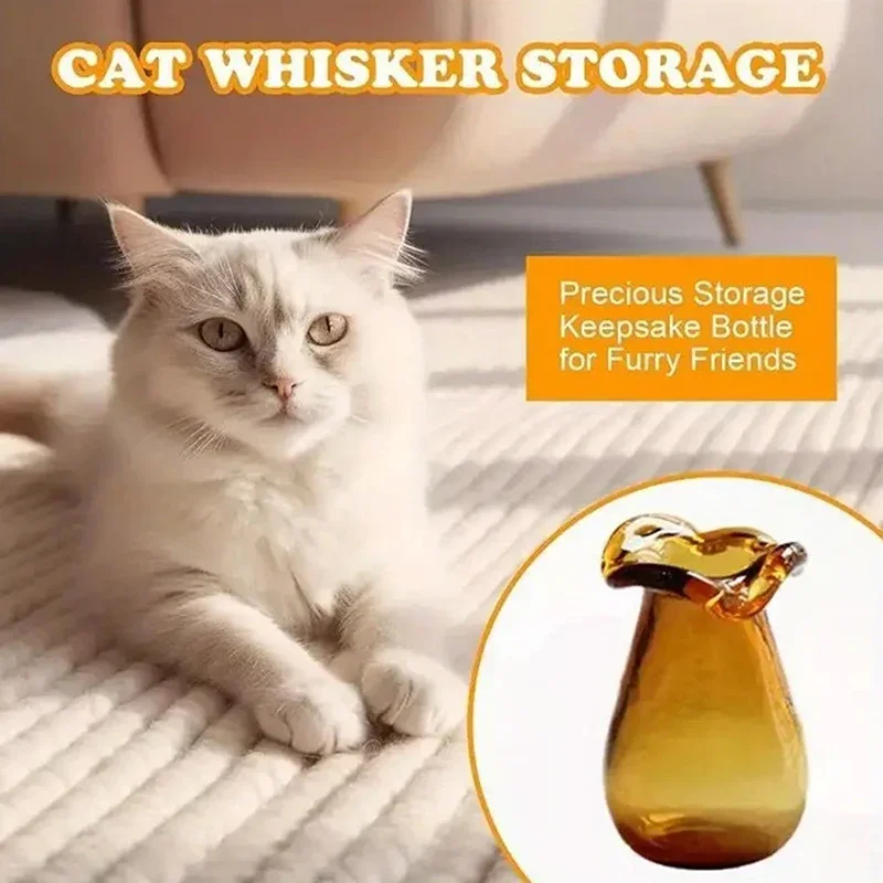 2 قطعة المزهريات الصغيرة شعيرات القطط الزجاجية حامل شعيرات الزهور المصغرة عقد شعيرات القط أو الزهور الصغيرة ديكور المنزل #3