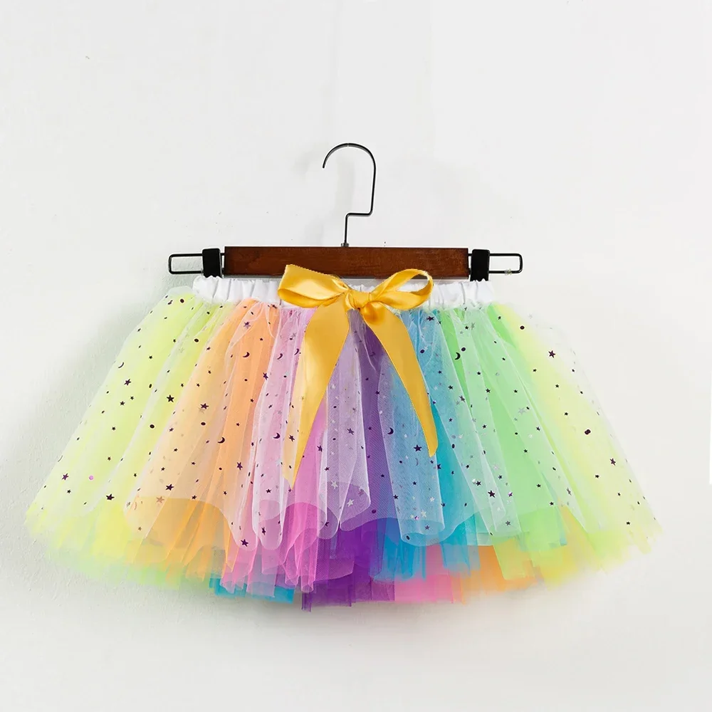 1-8Years Baby Unicorn Tutu Gown Girl Bow 1st Birthday Princess Dress Flower Girl Costume for Wedding Party Summer Elf Clothes