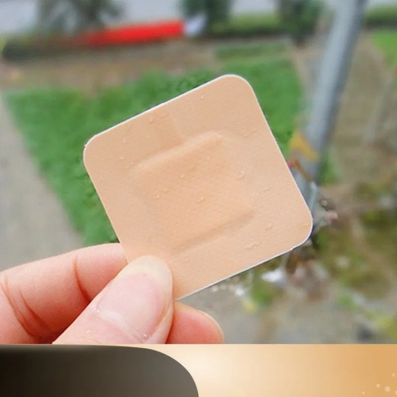 100 Sheets/Set First Aid Patches Square Shape Band Aid Breathable Adhesive Bandages Heel Tape Stickers Wound Dressing Plasters