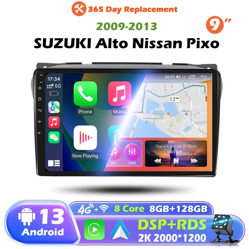 2009-2013 Suzuki Alto Nissan Pixo Android 9