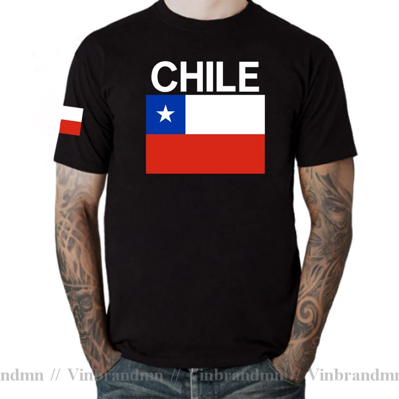 Chile Chilean T shirt Classic Jerseys CL Nation Team 100% Cotton T-shirt Tops Fitness Gyms Clothing New Sports Tees Country Flag