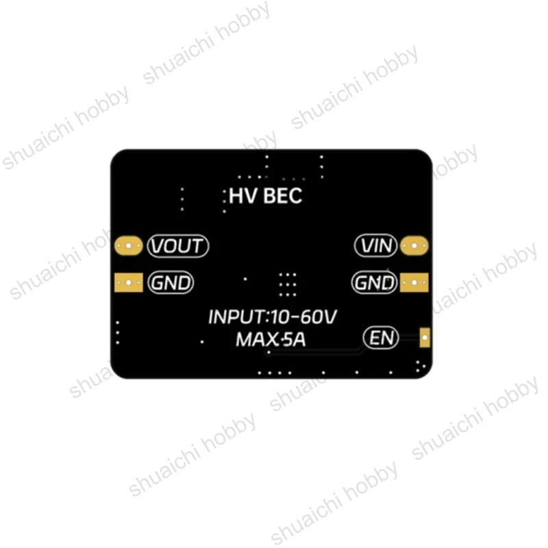 Módulo reductor BEC, entrada de 10V-60V a salida de 5,2 V/7,4 V/12,0 V, convertidor Buck con arranque suave MOS para vehículo submarino UAV/ROV, 1 Uds.