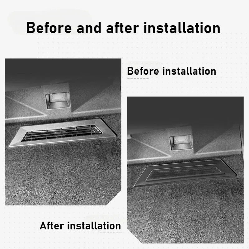 ل تسلا Cybertruck 2024 ABS مكيف الهواء تحت المقعد منفذ صافي قذيفة اكسسوارات السيارات تحت مقعد تنفيس الهواء الغطاء الواقي