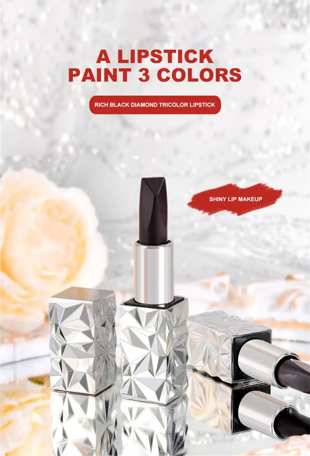 マットベルベットビーガンリップスティック、保湿、焦げ付き防止、防水、長持ち、コンパクト、ポータブル、オールラウンド、美容、1個、3個、5個