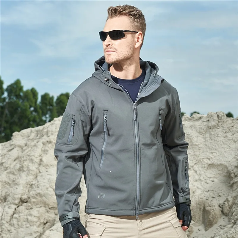 6XL Style Ultra Lightweight Combat Jackets Tactical Military Camo Coats Hooded Soft Shell Jacket Outdoor Training Autumn Winter