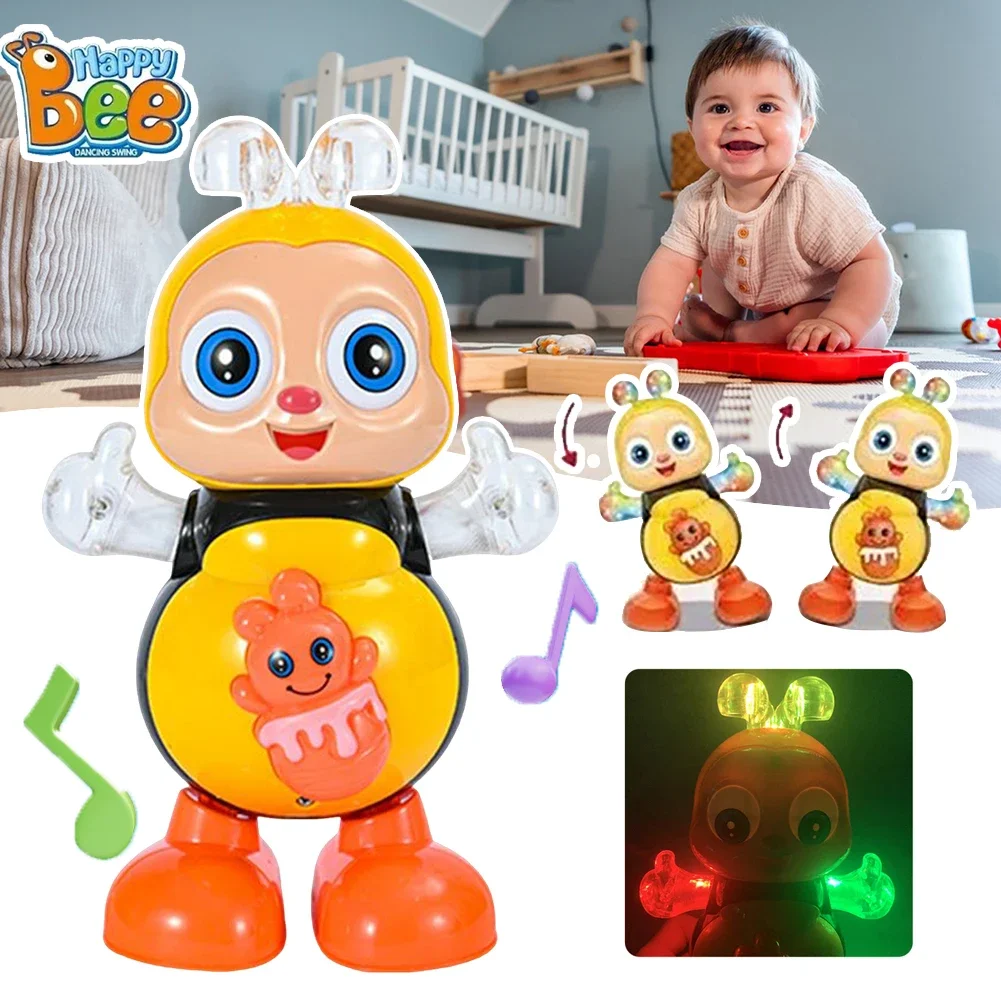 Buzzing Bee muzikaal speelgoed - geanimeerd dansend en zangend cartooninsect met LED-verlichting, bestverkocht interactief babyspeelgoed