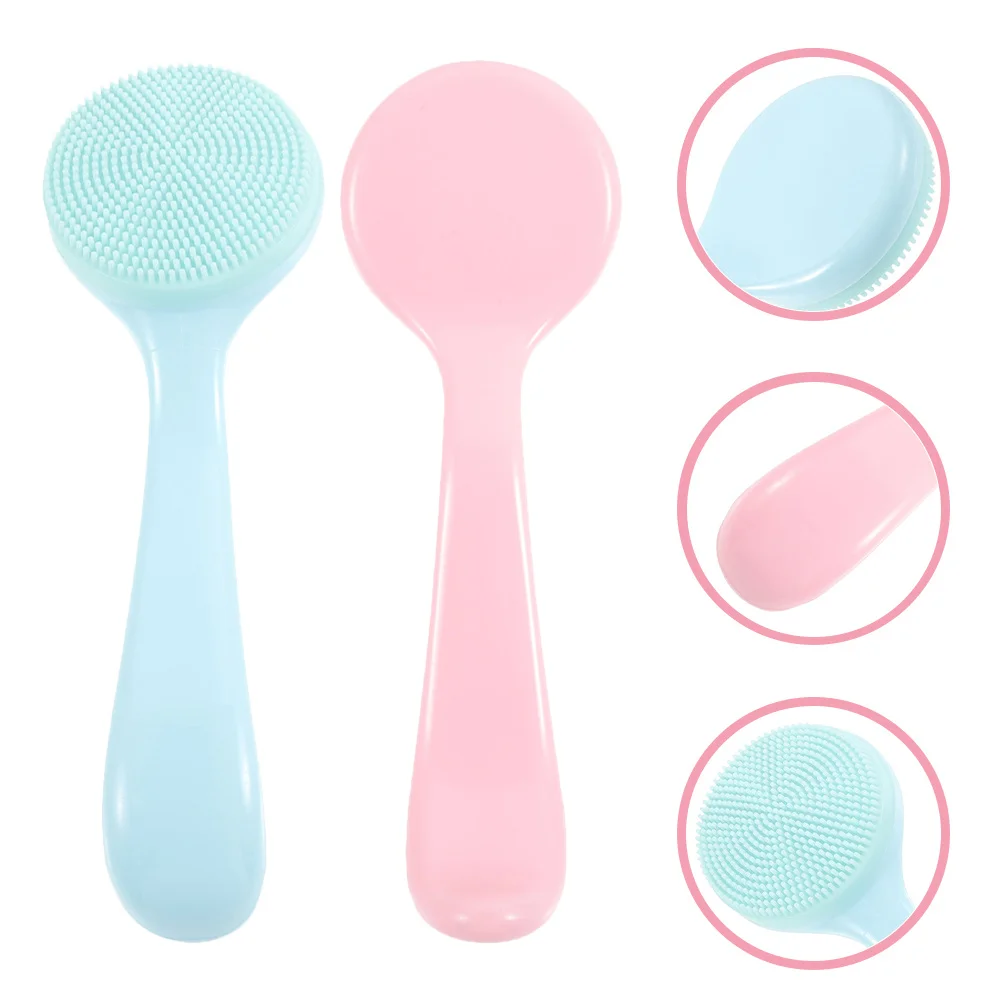 แปรงทำความสะอาดผิวหน้าซิลิโคน 4 ชิ้น แปรงขัดผิวหน้าแบบนุ่ม ขจัดสิ่งสกปรก ทำความสะอาดรูขุมขนอย่างล้ำลึก