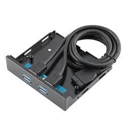 Front panel with 2 USB 3.0 ports, 3.5-inch USB 3.0 hub expansion cable adapter, metal bracket for PC and desktop, innovative