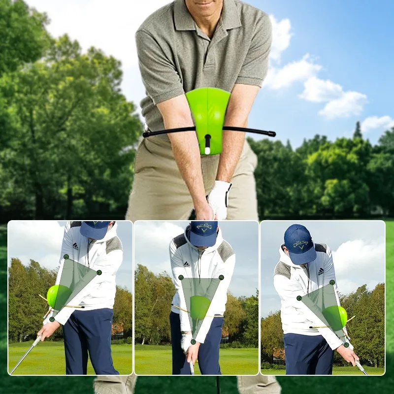 Portable Golf Swing Alignment Connect Ball Trainer Posture Correction Tool Stabilize Swing Path Eliminate Flawed Arm Gestures