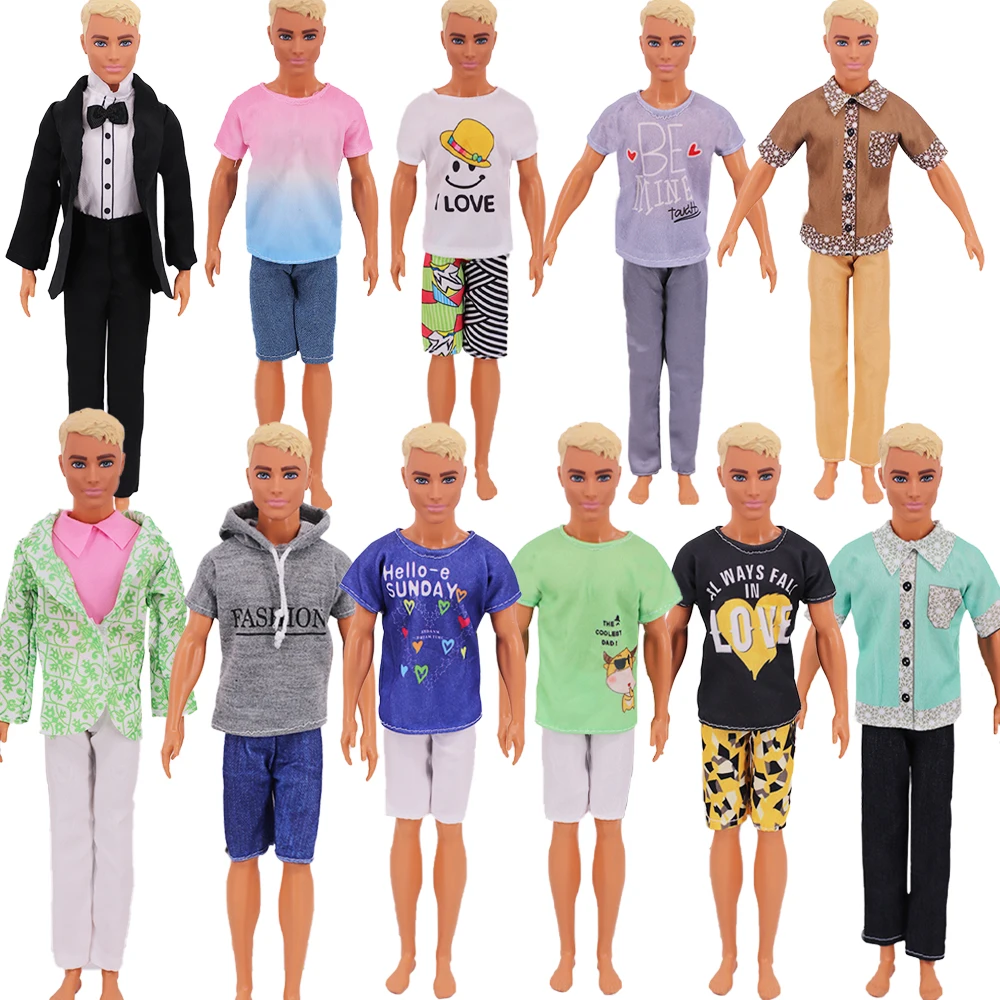 Fashion Doll Clothes Pop Top+pants Outfit For Ken Doll Daily Clothing Accessories Coat Hoodie Hat Shoes Children's Toys Gifts