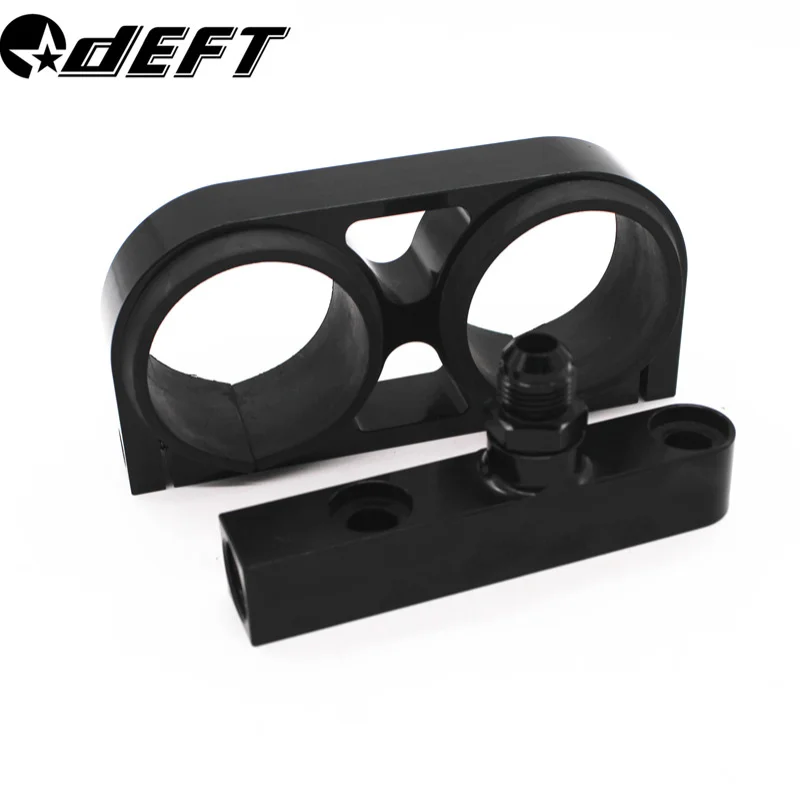 DEFT-Billet Aluminum Outlet Manifold 58MM Dual Fuel Filter Fuel Pump Bracket/Clamp /Mount For 044 Fuel Pump For BMW