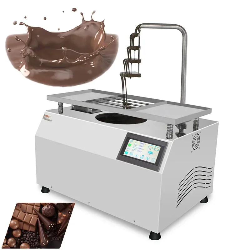 Automatic Chocolate Tempering Machine 5-8kg Capacity with Dispenser Faucet and 5L Cocoa Melter for Home Commercial Use