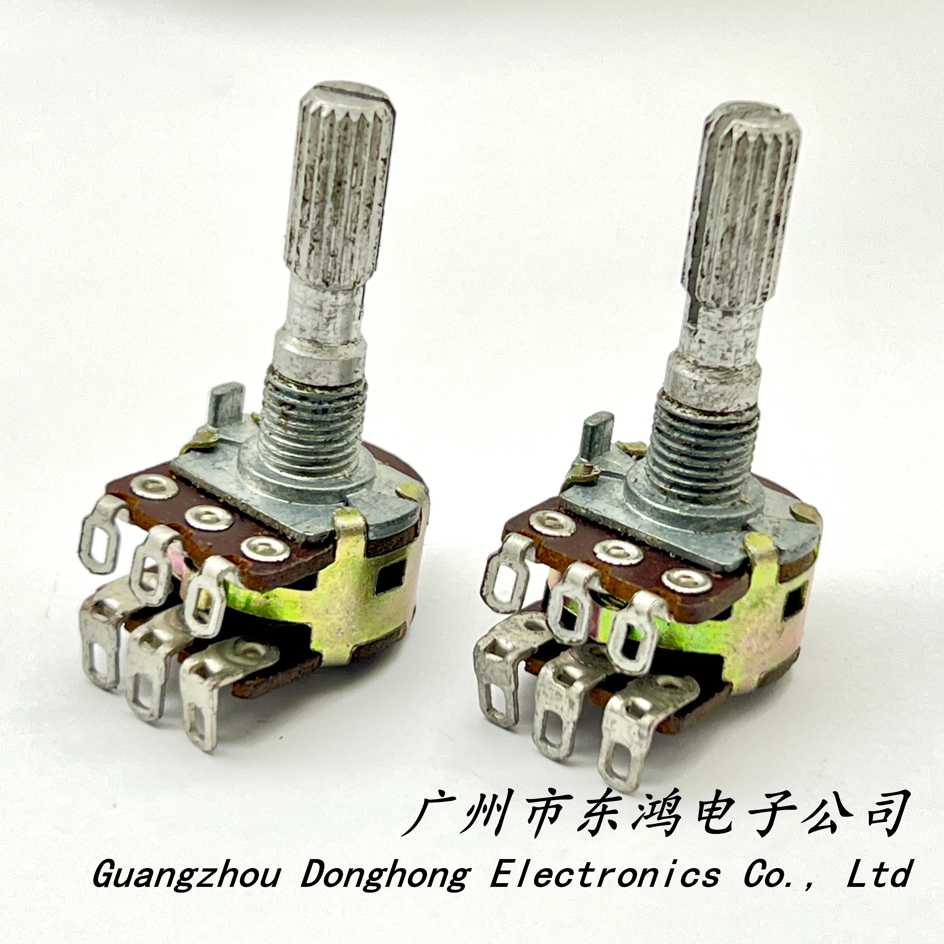 1 PCS 148 power amplifier vertical 6-pin dual rotary potentiometer B50K with a shaft length of 25mm