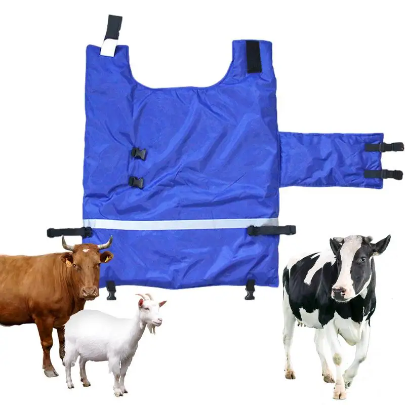 Calf Blanket Blue Waterproof Livestock Protector Blanket Soft Oxford Windproof Calf Warmer Jacket Thickened Calf Saver Coat