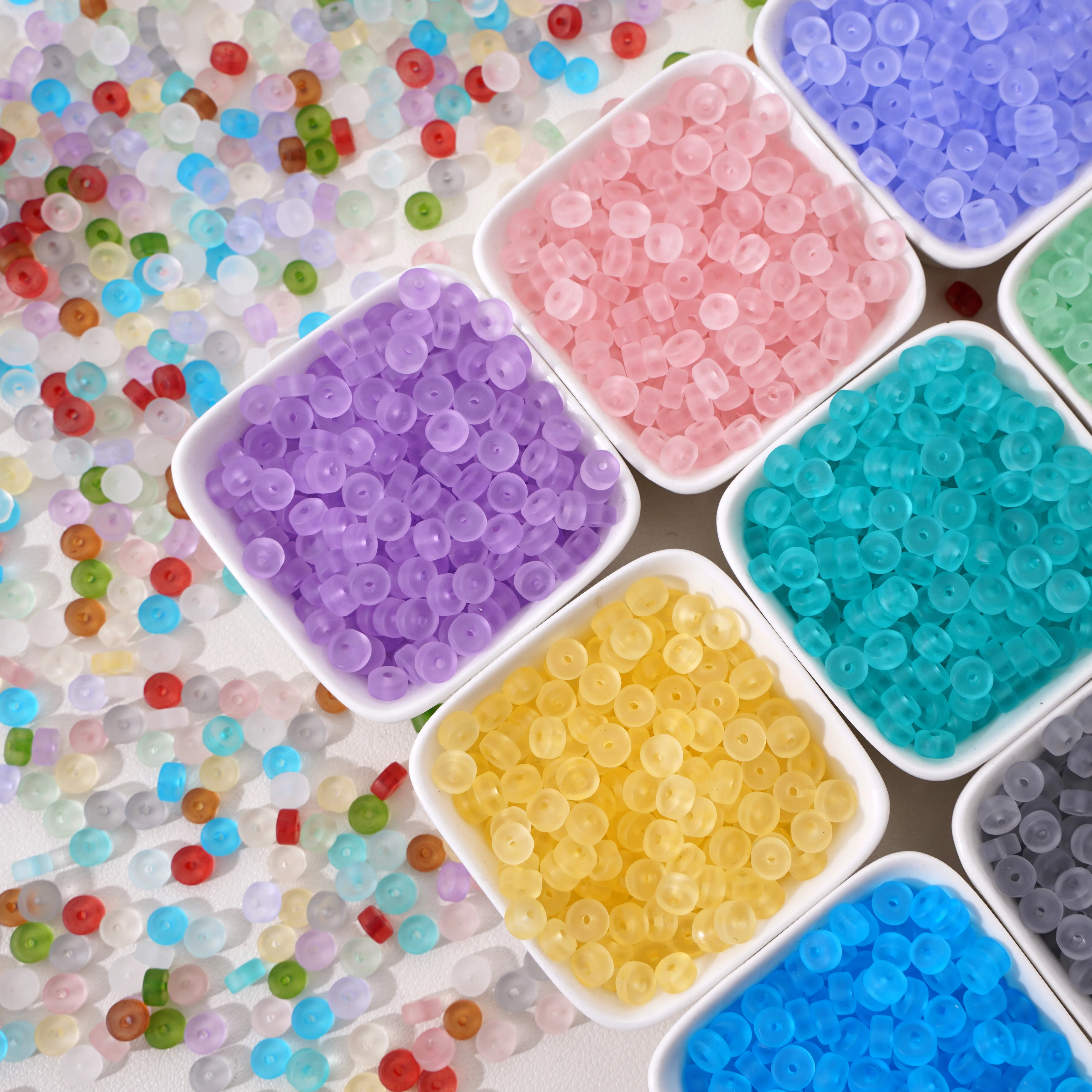 

10/30g 6mm High Quality Frosted Glass Seed Beads Unique Loose Beads For Jewelry DIY Handmade Making Accessories(about 40/120pcs)