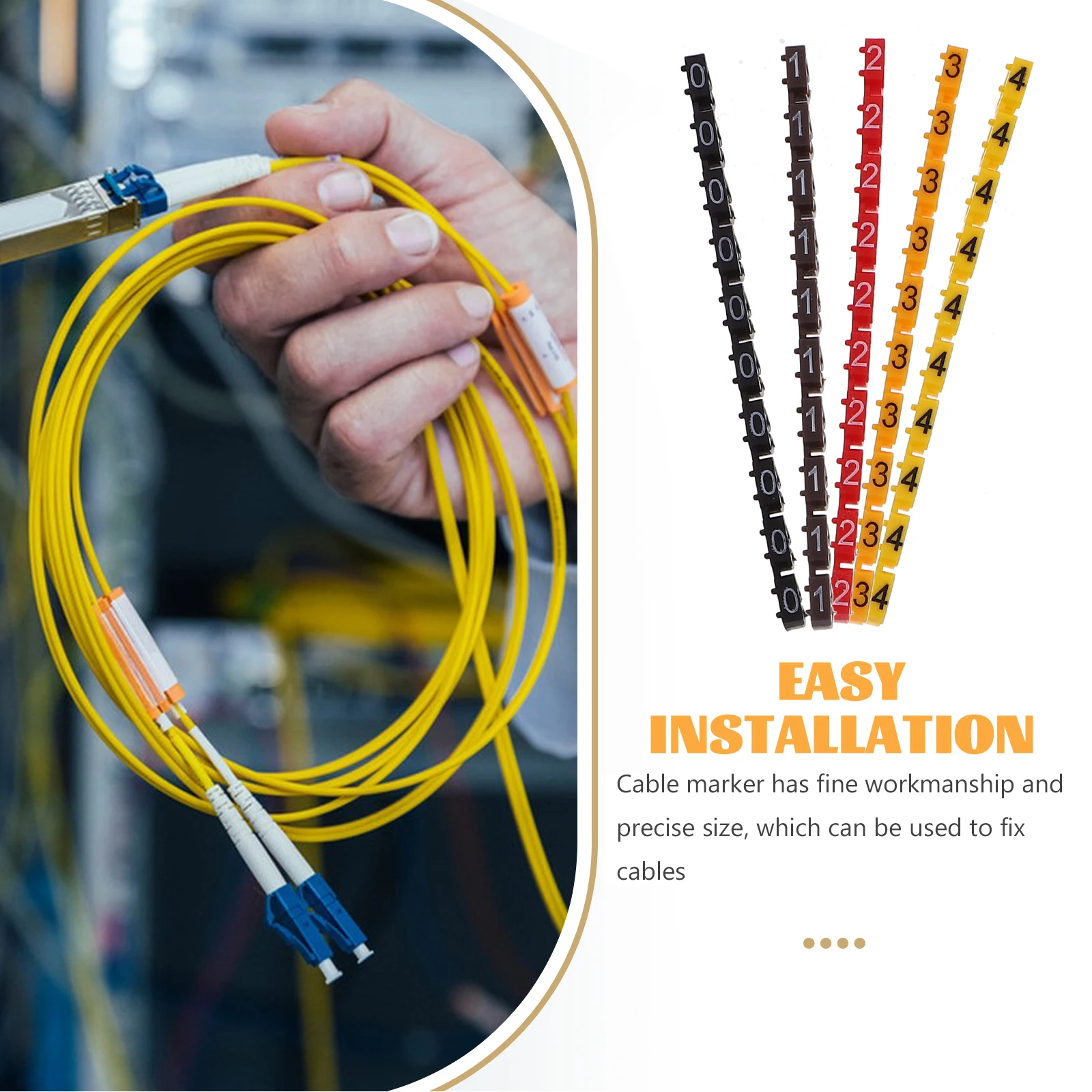 

150Pcs Exquisite Workmanship Numeric Cable Markers Clip on Wire Identifiers for Various Wiring Projects Clip on Wire Markers