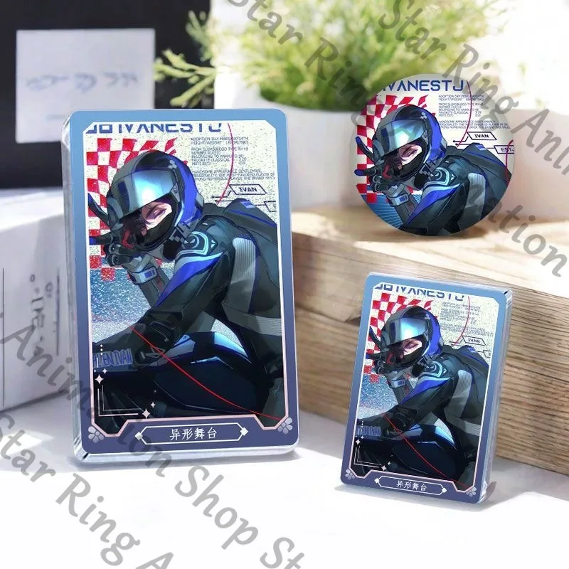 

Anime Alien Stage ivan Badge Tinplate Emblem Acrylic Quicksand Mahjong Drift Sand Standing Sign Cartoon Cosplay Gift