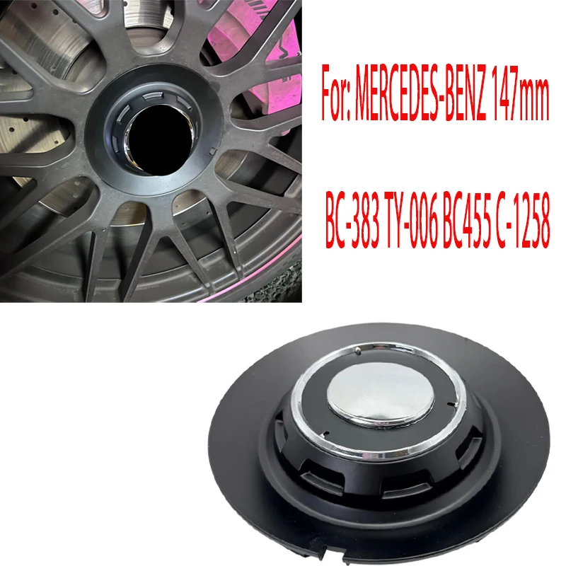 

4 шт./компл. черные колпачки для центральных заглушек колес BC-383 BC383 (совместимы с BC 455, C-1258, C-1258-LA5B и TY006, TY-006) для MERCEDES-BENZ