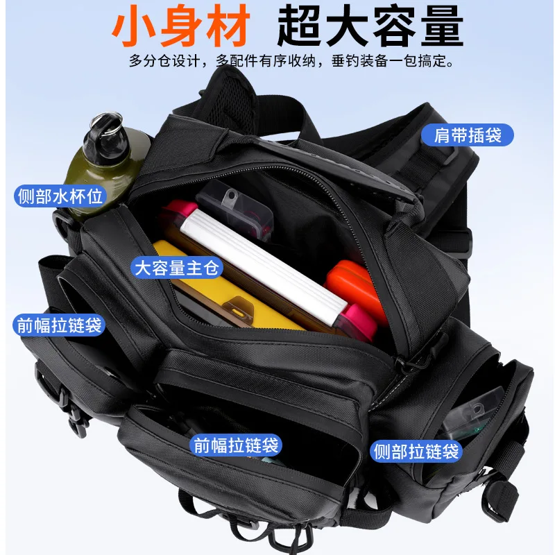 

Новая многофункциональная поясная сумка для рыбалки, рюкзак через плечо, сумка для удочки, большая вместительная сумка для хранения рыболовных снастей Y549