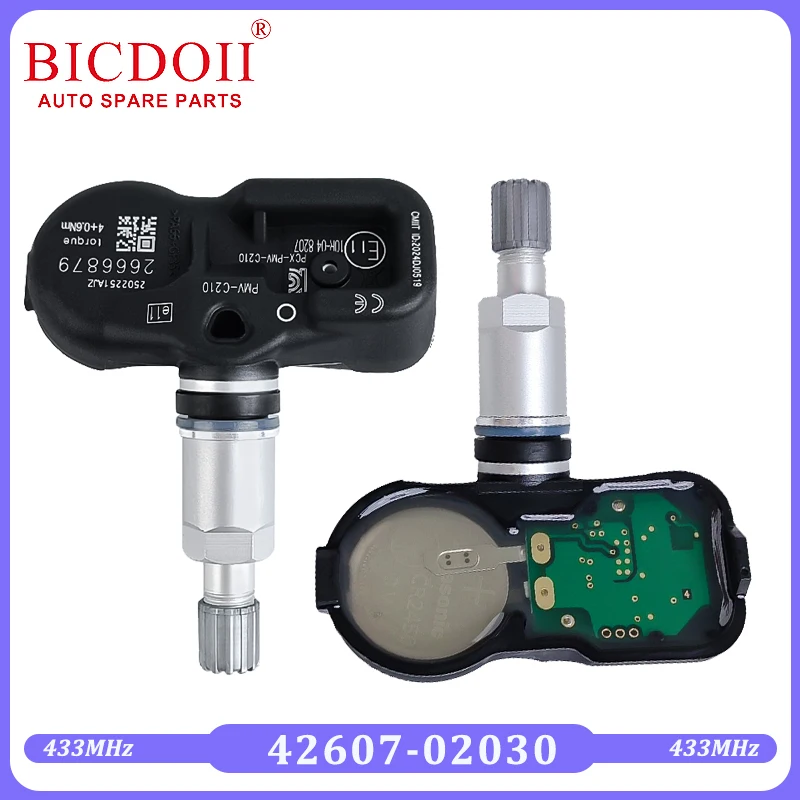 

For 2012-2023 Tire Pressure Sensor Toyota 86 Corolla RAV4 Yaris Camry Auris Alphard Highlander 433MHz TPMS PMV-C210 42607-02030