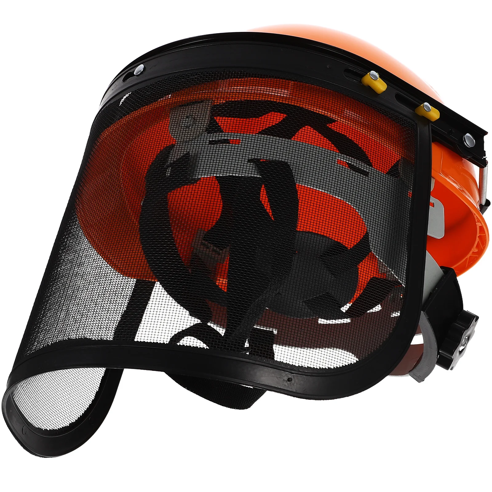 

1Pcs Lawn Mower Protective Hat Orange Universal Fit Adjustable Buckle Gardening Safety Grass Trimmer Guard Tool