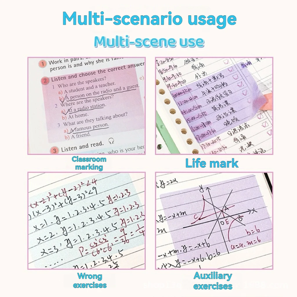 105-Piece Cartoon-Themed Transparent Sticky Notes, Adorable Pull-out Memo Paper, Kawaii Fashion Stationery Stickers Gifts