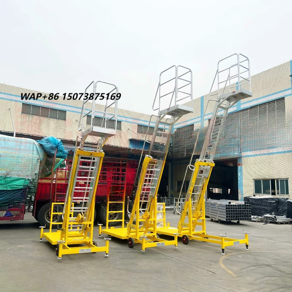 CE Certificated EN131 Aluminum Tank Oil Fuel Ladder Access 3-4.6m Industrial Outdoor High Strength Gate Opens Void Free-standing