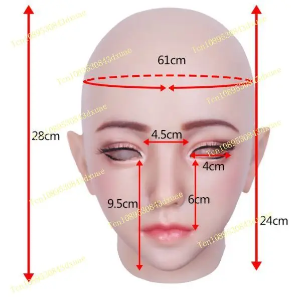 Yi rong 4th generation full face simulation cosplay headgear - crossdressing & transformation supplies