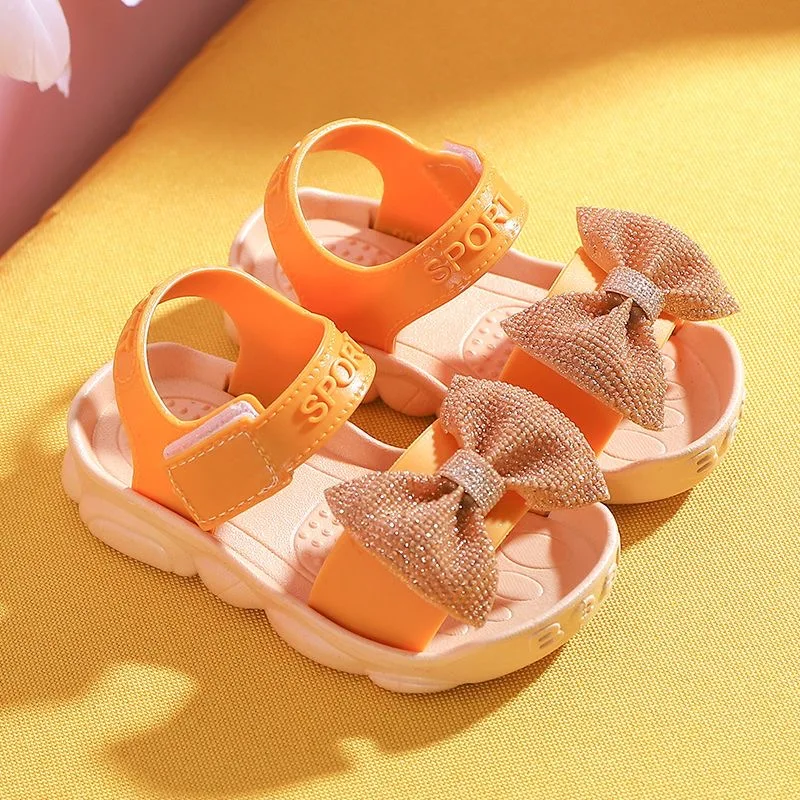 2023 new girls sandals Baotou beach shoes 1-6 years old children non-slip soft bottom children\'s sandals non-slip summer sandals