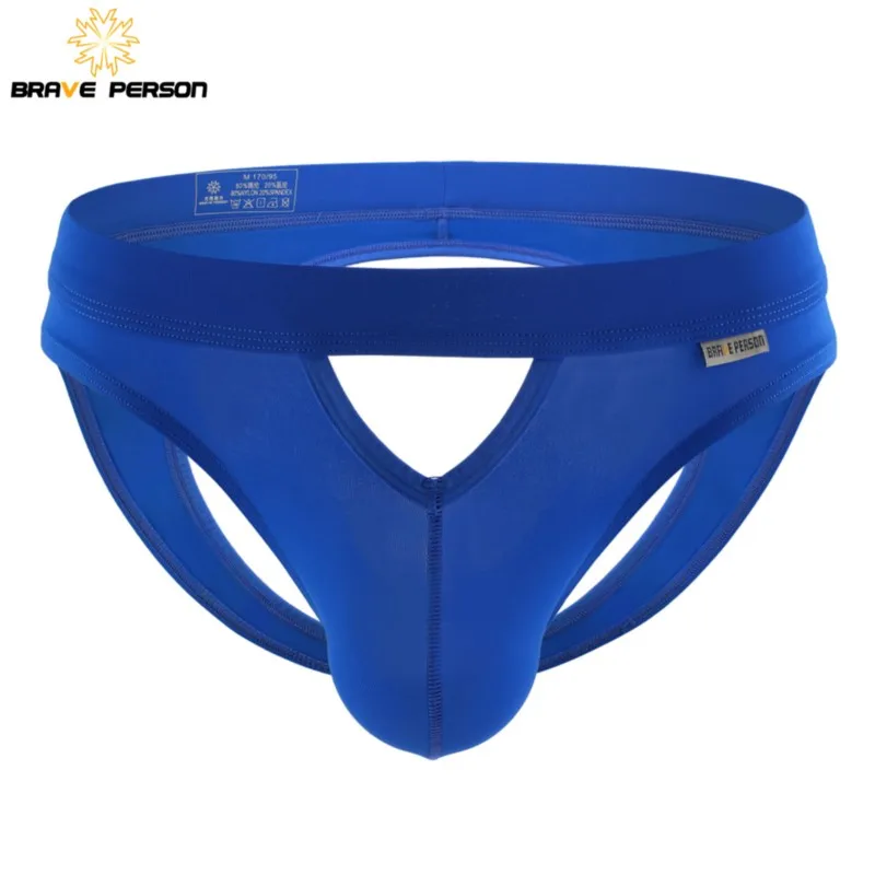 Мужские стринги Brave Person с U-образной сумкой, модальное нижнее белье, сексуальное женское белье, БДСМ, трусы для геев, эротические удобные фетиш с открытой спиной