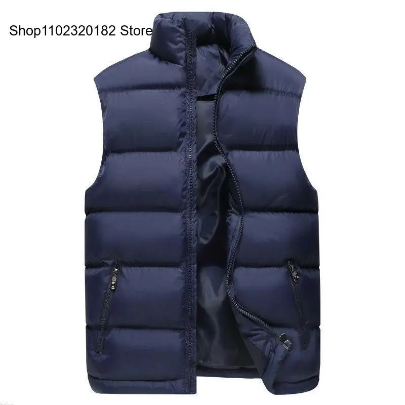 Men's Multicolor Down Puffer Vest Warmer Waistcoat Spring Autumn Winter Casual Commuting Travel Zipper Sleeveless Cotton Jacket