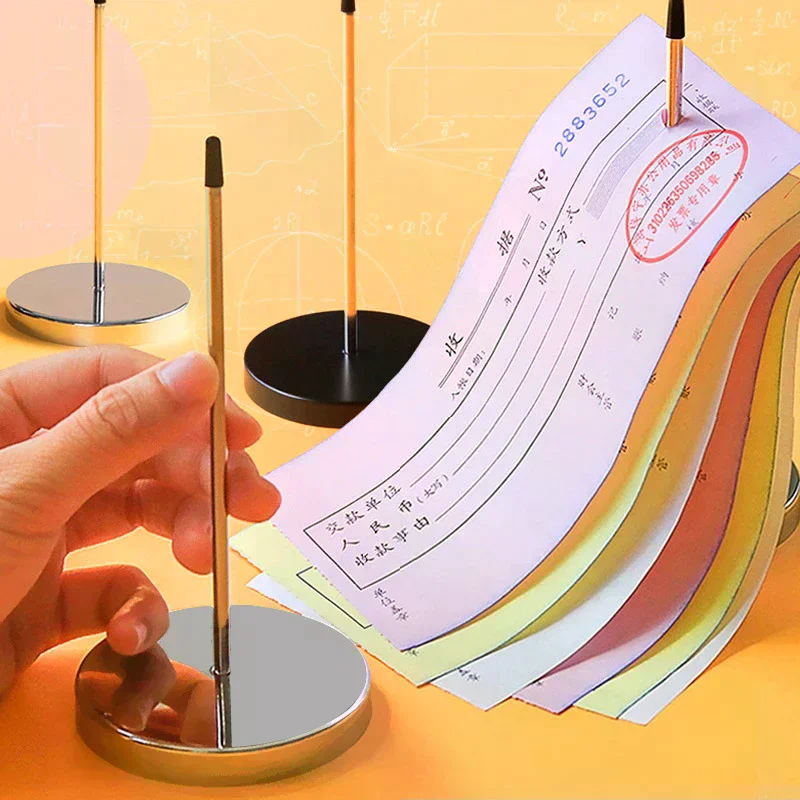 Desk Receipt Holder Stainless Steel Straight Rod Paper Memo Holder Spike Stick For Bill Receipt Kitchen Accessories