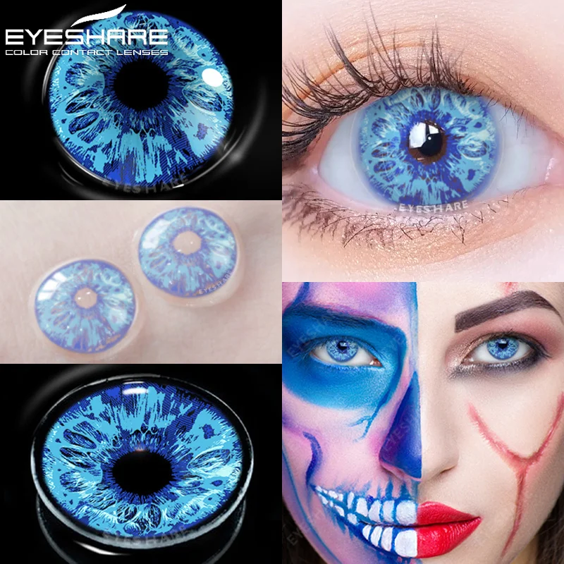 EYESHARE Farbkontaktlinsen, 1 Paar, bunte Kontaktlinsen für Augen, Anime, Cosplay, Kontaktlinsen, Halloween, farbige Augenlinsen