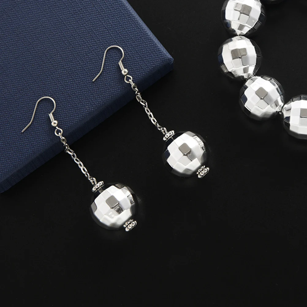 

Disco Ball Earrings for Women 2 Pairs Mirror naments Resin Cowboy Hat Novelty Costume Party Accessories Fashion Jewelry