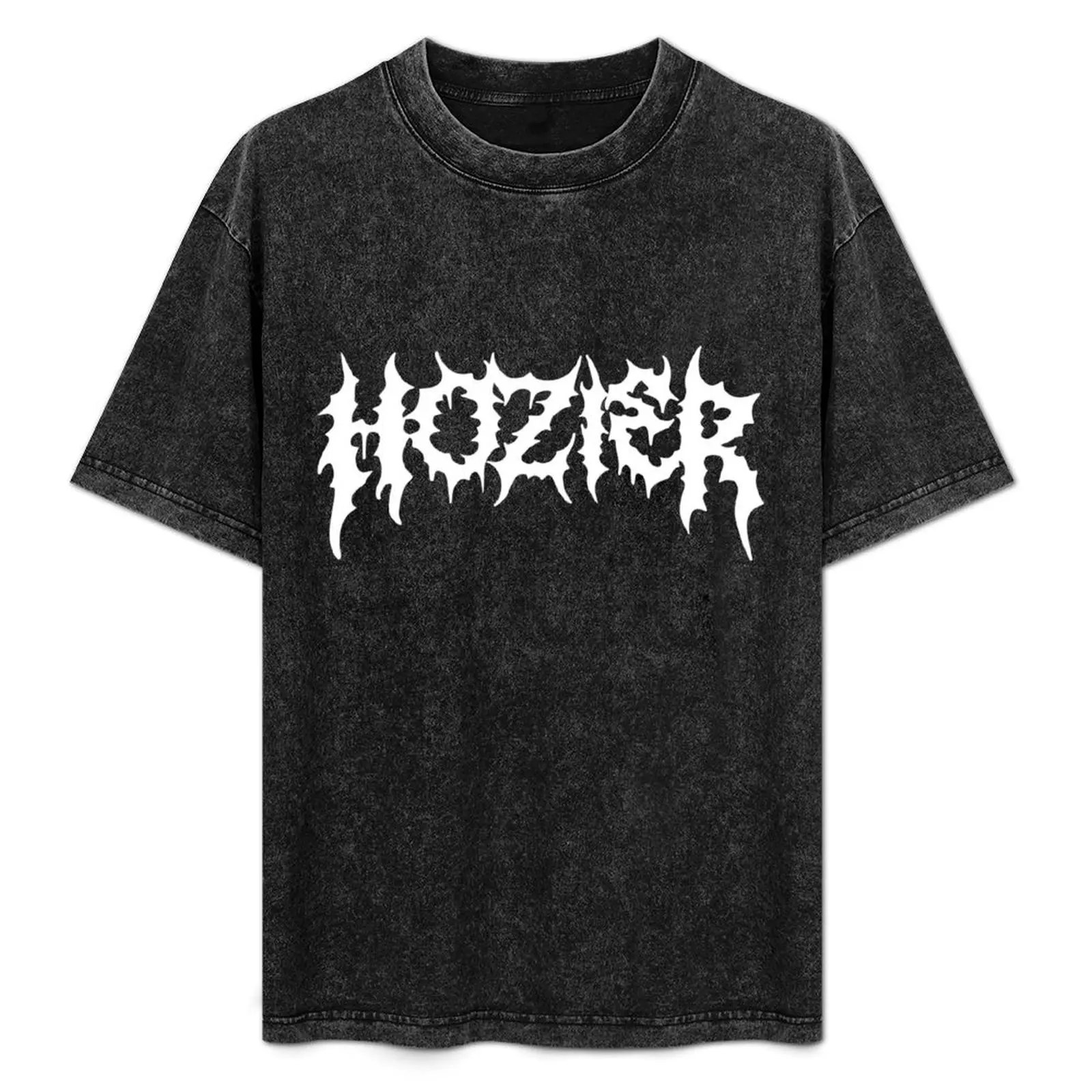 hozier in white metal font T-Shirt vintage t shirts anime t shirts summer top anime tshirts for men