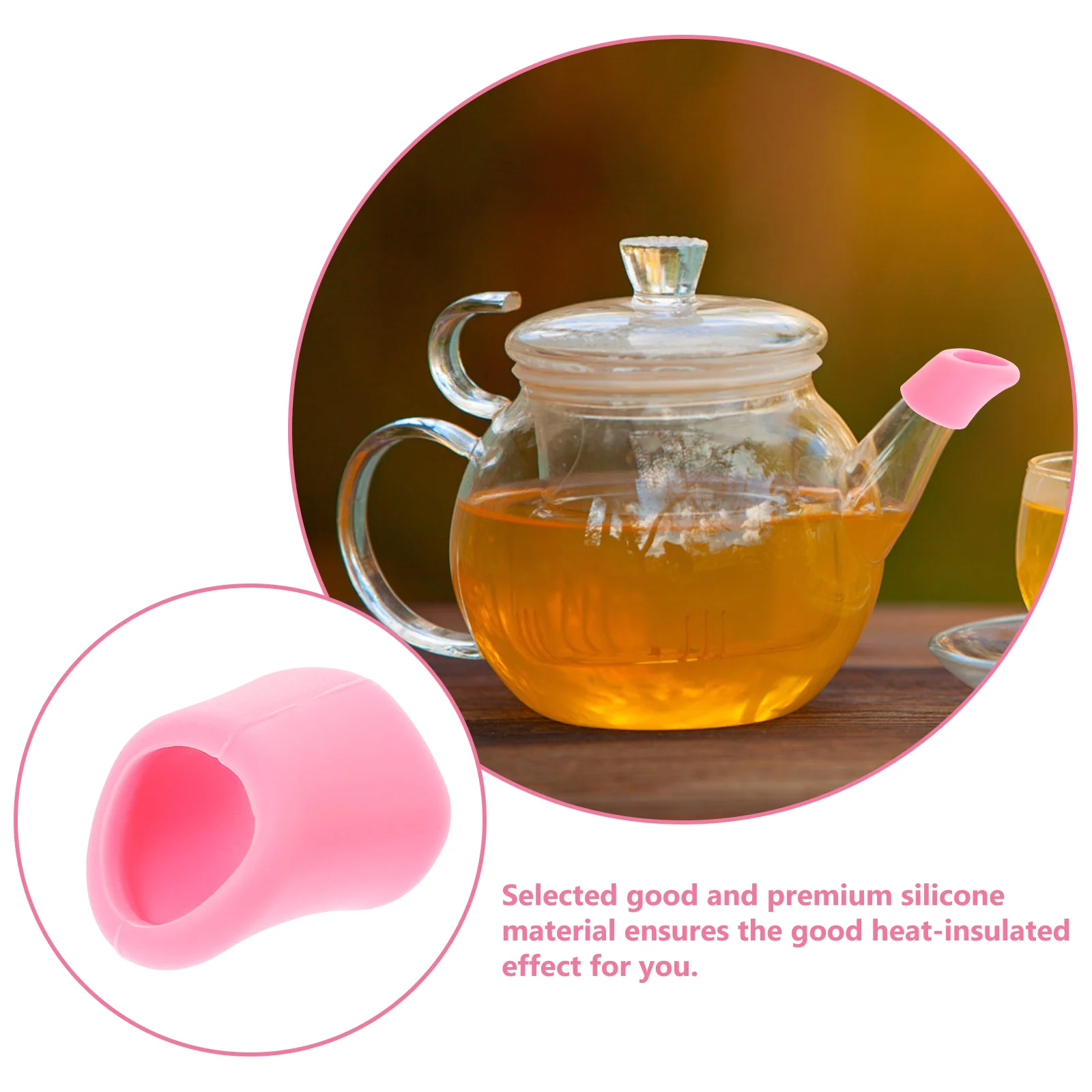 2Pcs Teapot Spout Cover Silicone Sleeves Ceramics Anti-leak Protectors Silica Gel Protective Covers Kettle Supplies Home